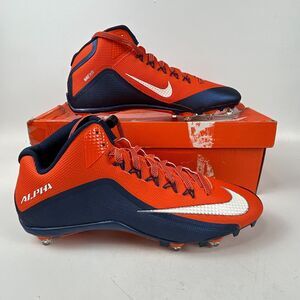 Nike Alpha Pro Football Cleats Men's Size 15‎ Orange Blue Lace Up - 742766-810